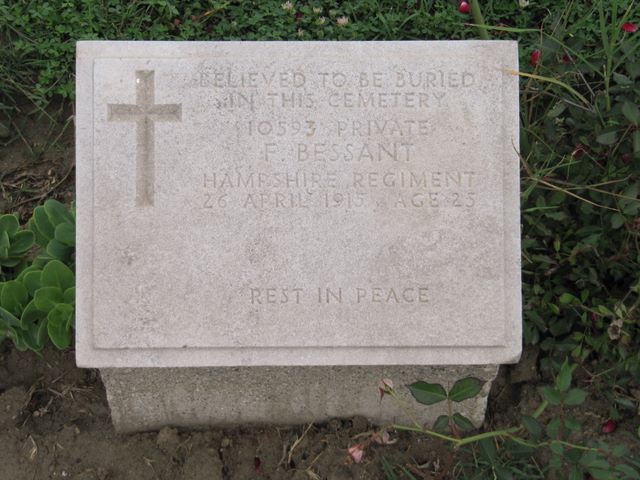 Turkey : Gallipoli : V Beach Cemetery: F Bessant