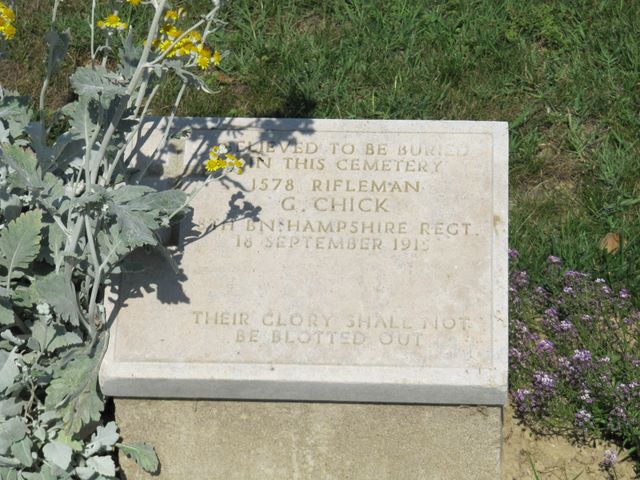 Turkey : Gallipoli : 7th Field Ambulance Cemetery : G Chick