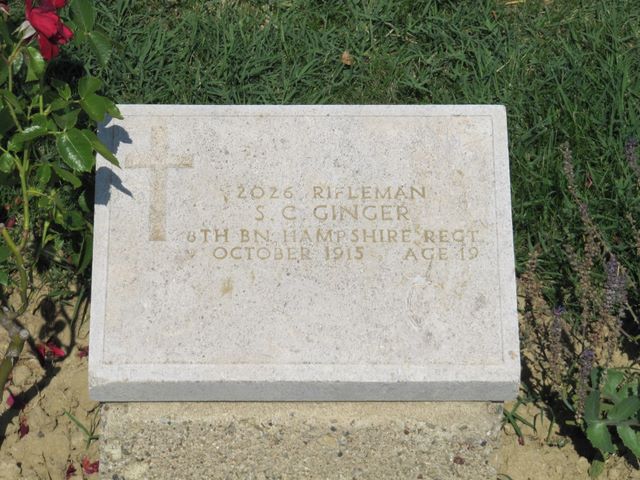 Turkey : Gallipoli : 7th Field Ambulance Cemetery : S C Ginger