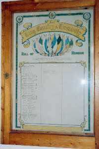 Arreton Methodist Church Roll of Honour (photo Mrs P Phillips)