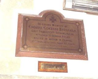 Memorial to Lt-Col E E Bousfield