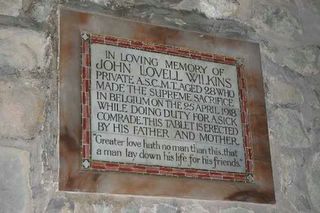 Memorial to J L Wilkins