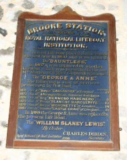 Brook St Mary RNLI plaque 1