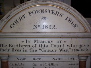 Cowes : Foresters Hall memorial