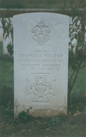 Major S W Loudoun-Shand - headstone in France