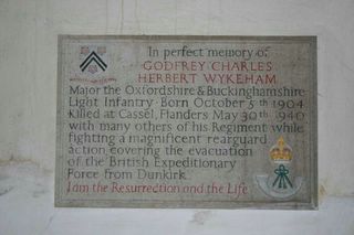 Mottistone : G C H Wykeham memorial WW II