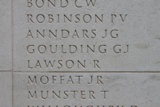 Goulding, G J, NMA inscription