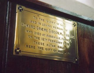 Newtown : Church of the Holy Spirit : Howard Graeme Gibson memorial 