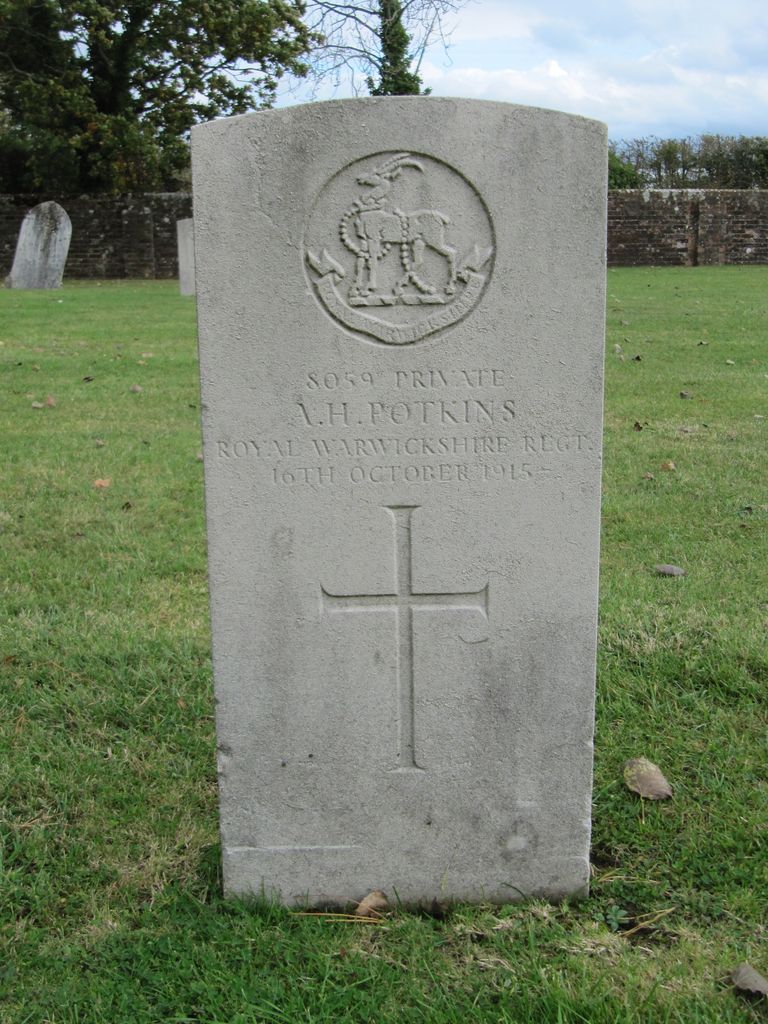 Parkhurst Military Cemetery : Arthur Henry (Harry) Potkins