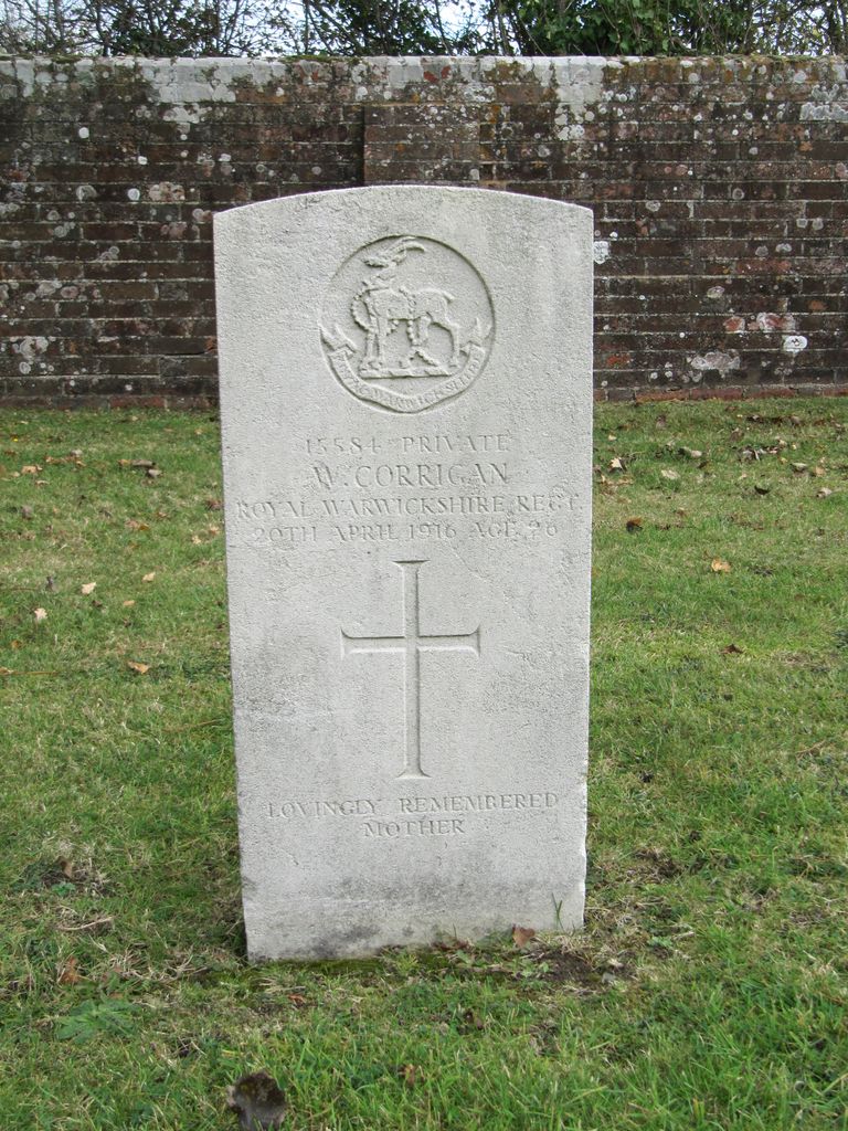 Parkhurst Military Cemetery : W Corrigan