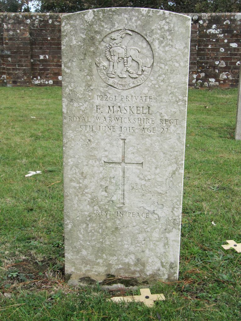 Parkhurst Military Cemetery : F Maskell