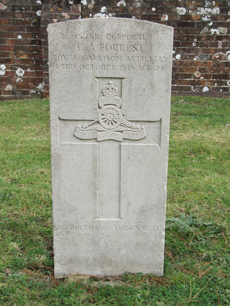 Parkhurst Military Cemetery : G A Forrest