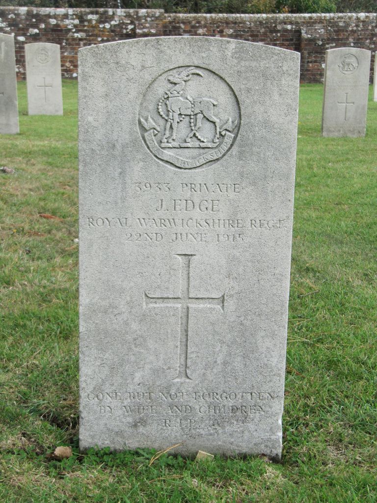 Parkhurst Military Cemetery : J Edge