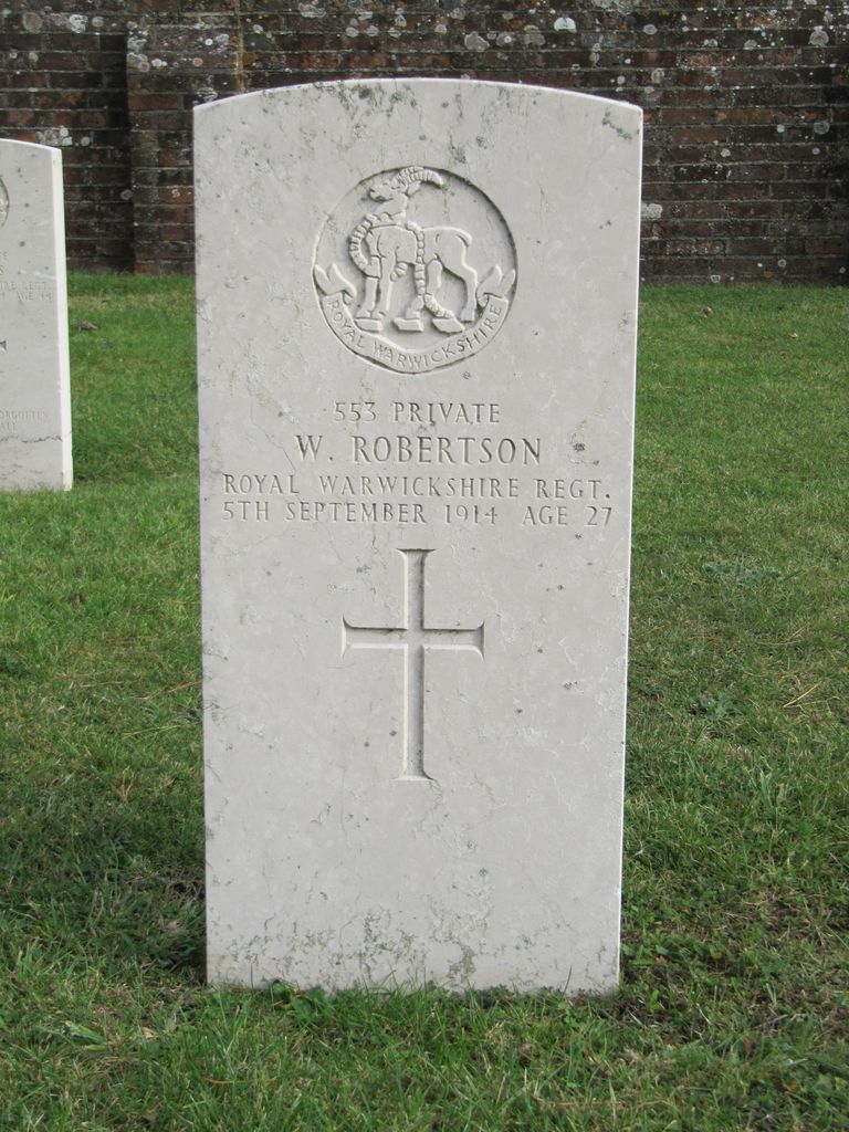 Parkhurst Military Cemetery : W Robertson