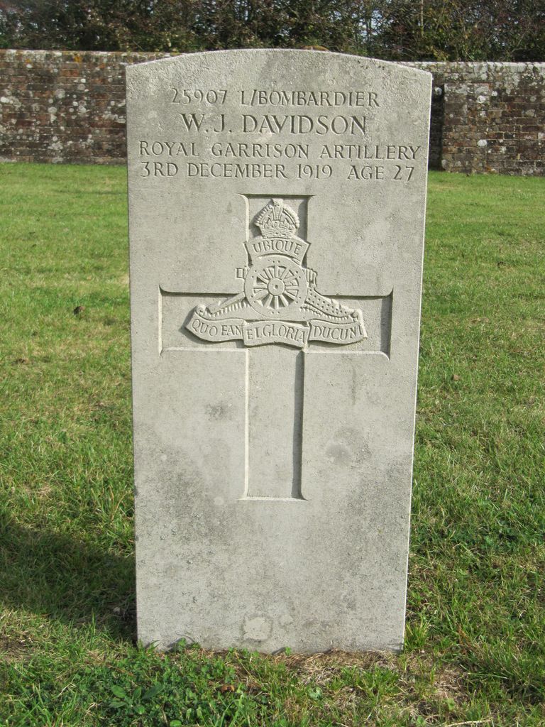 Parkhurst Military Cemetery : W J Davidson