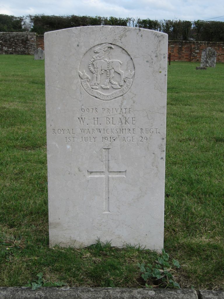 Parkhurst Military Cemetery : W H Blake