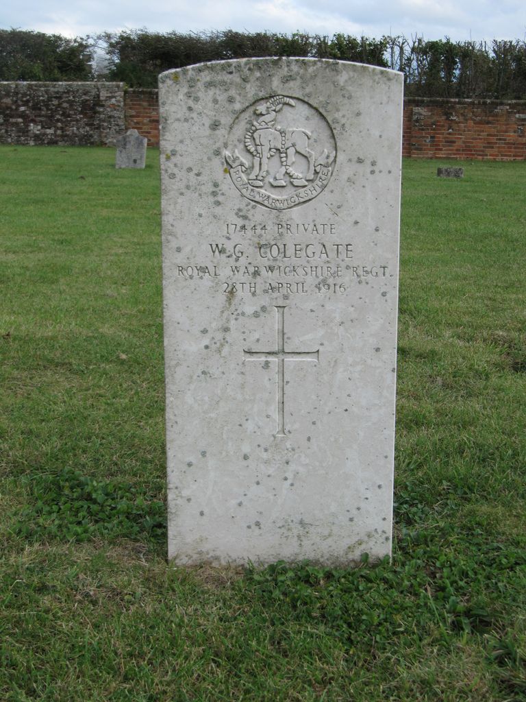 Parkhurst Military Cemetery : W G Colegate