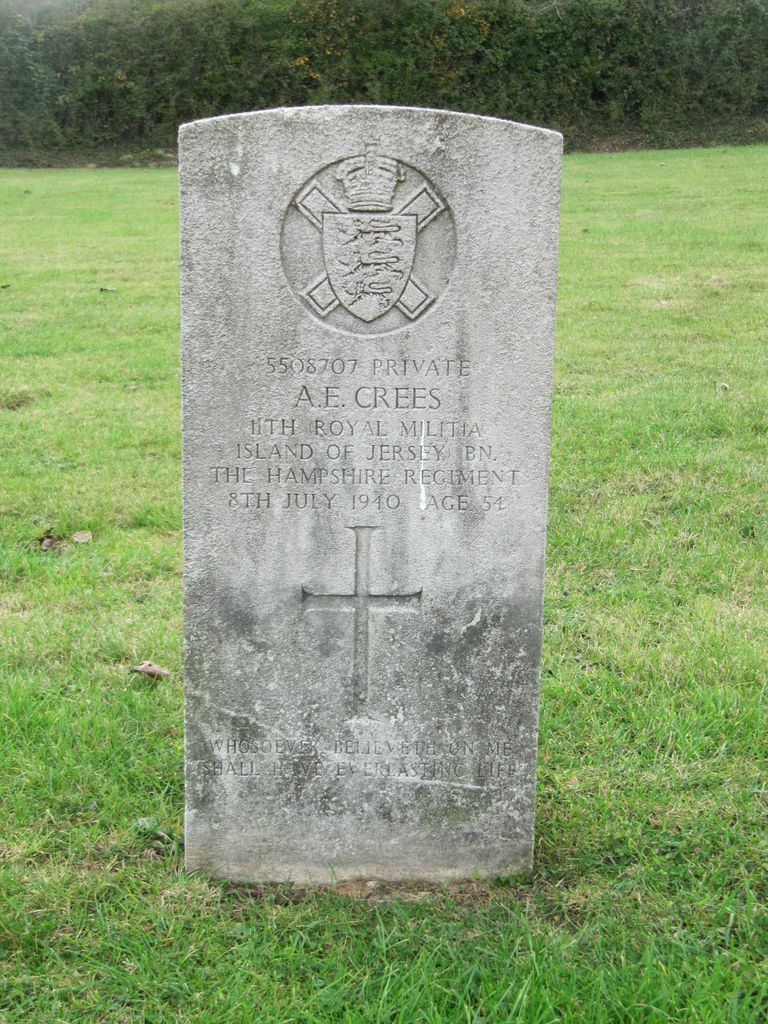 Parkhurst Military Cemetery : A E Crees