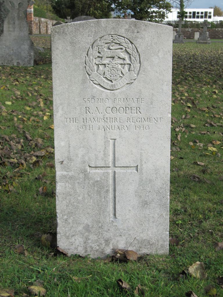 Parkhurst Military Cemetery : R A Cooper