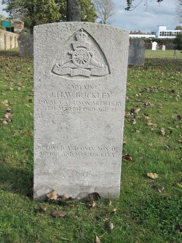 Parkhurst Military Cemetery : J H W Buckley