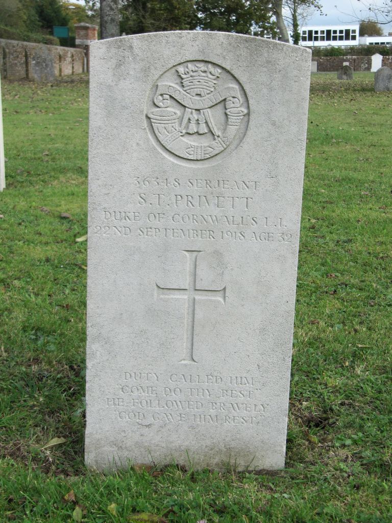 Parkhurst Military Cemetery : S T Privett