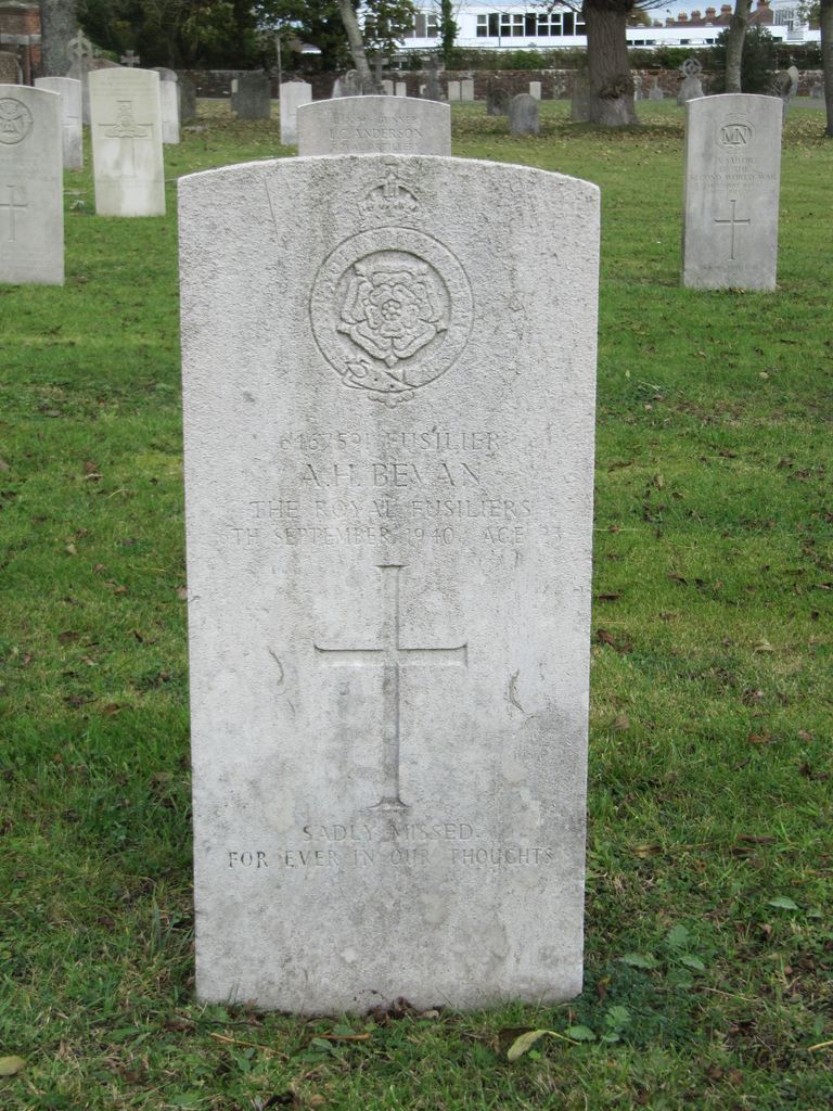 Parkhurst Military Cemetery : A H Bevan