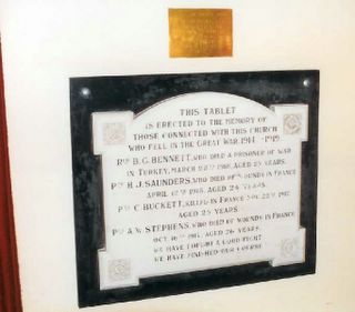Porchfield : Methodist Church War memorial : dedication