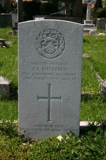 Ryde Borough Cemetery : J T Milford