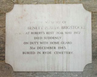 Ryde St Thomas's Church R B P Brigstocke memorial