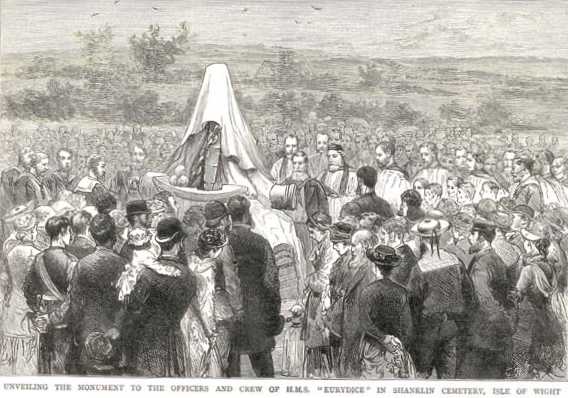 Shanklin Cemetery : HMS Eurydice Memorial - Unveiling 1880