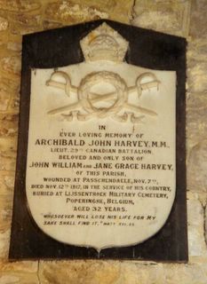Shalfleet St Michael's A J Harvey memorial