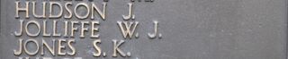 Tower Hill Memorial : W J Jolliffe