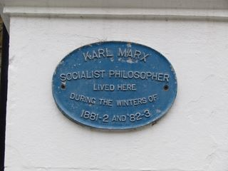 Ventnor : Karl Marx plaque