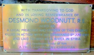 Ventnor  Methodist Church Desmond Woodnutt memorial
