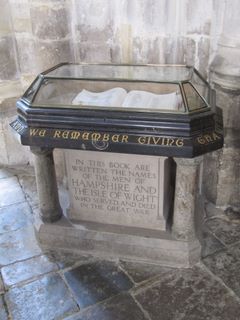 Winchester Cathedral Hampshire Regiment Book of Remembrance