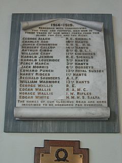 Wroxall Methodist Church War memorial
