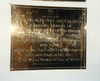 Yarmouth St James's Church Dashwood memorial