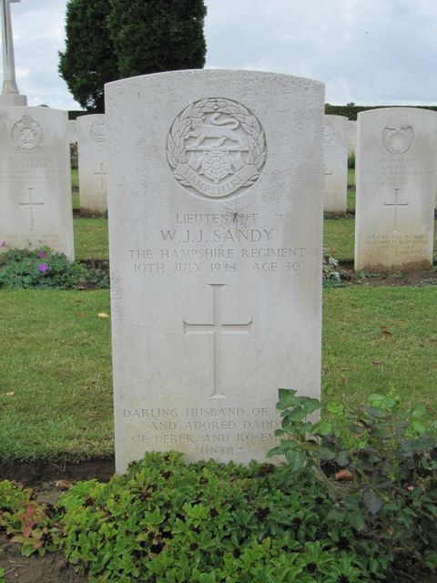 France : Normandy : Banneville-la-Campagne Cemetery : W J J Sandy