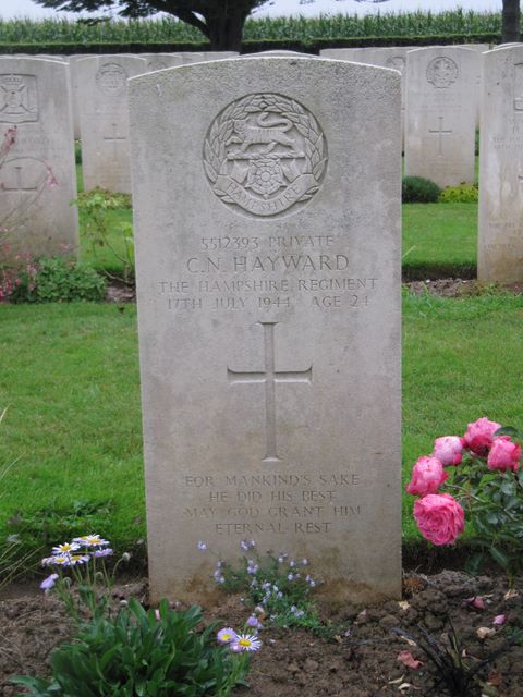 France : Normandy : St Manvieu Cemetery : C N Hayward