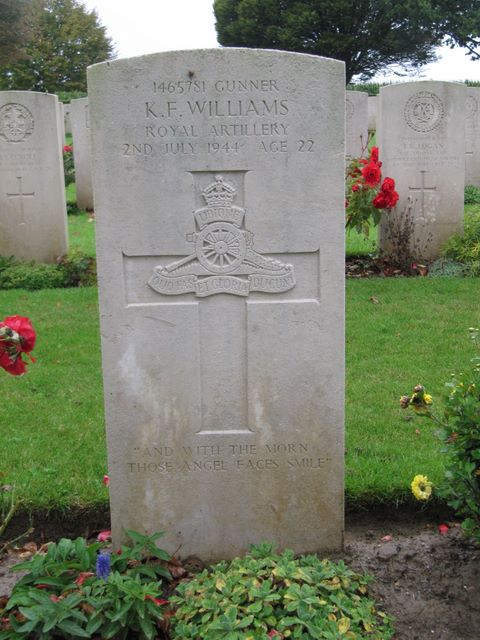 France : Normandy : St Manvieu Cemetery : K F Williams